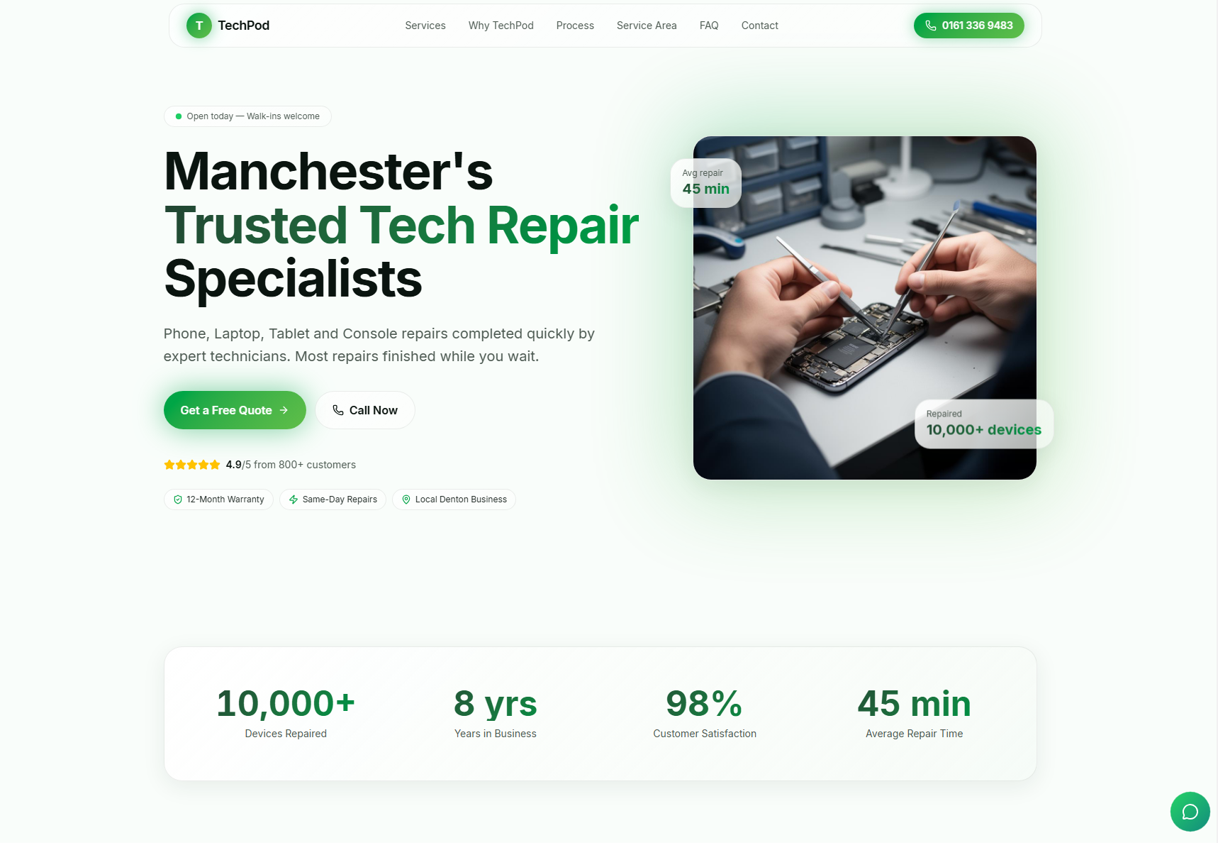 TechPod website preview
